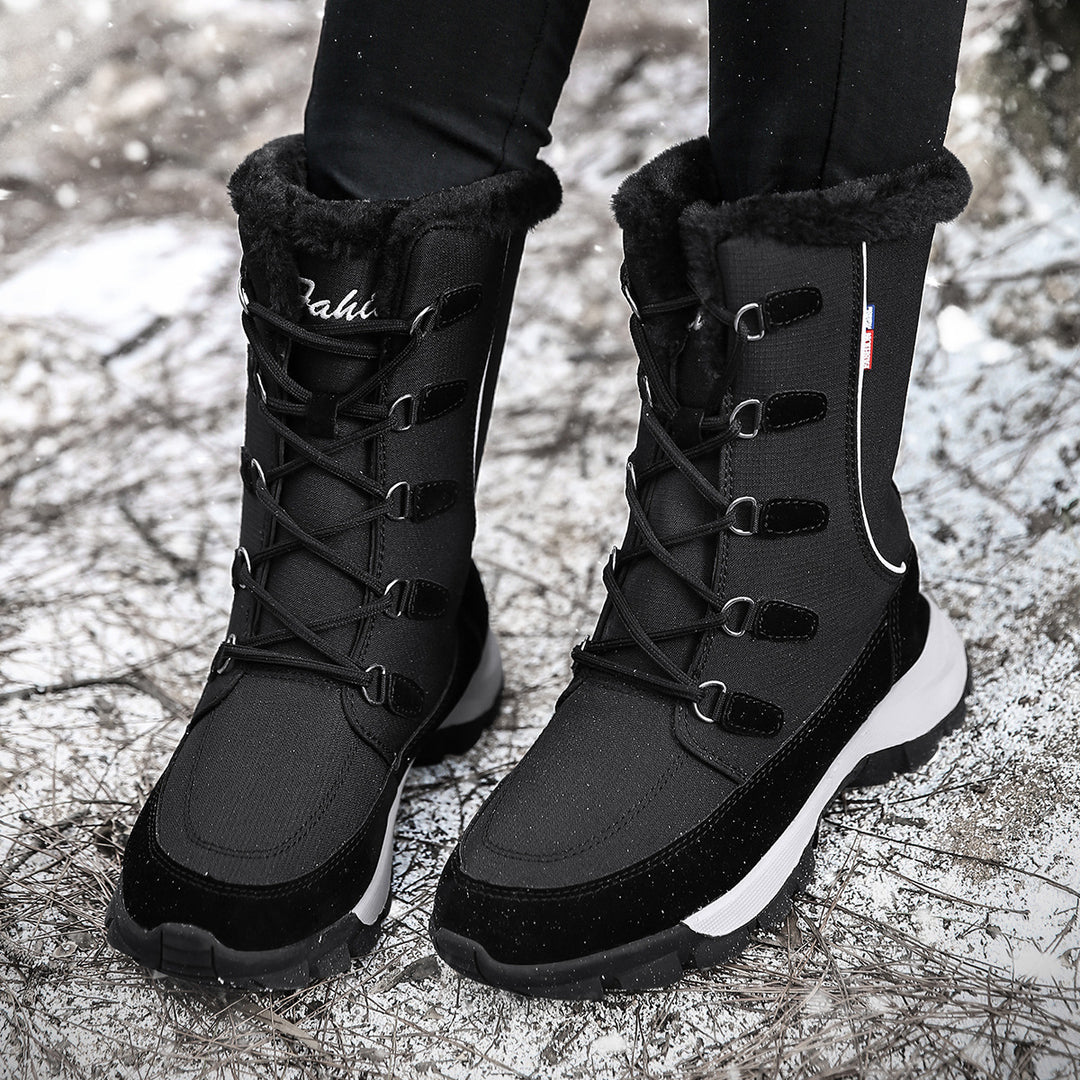 Damen isolierte Winterstiefel mit rutschfester Sohle und weichem Innenfutter EB