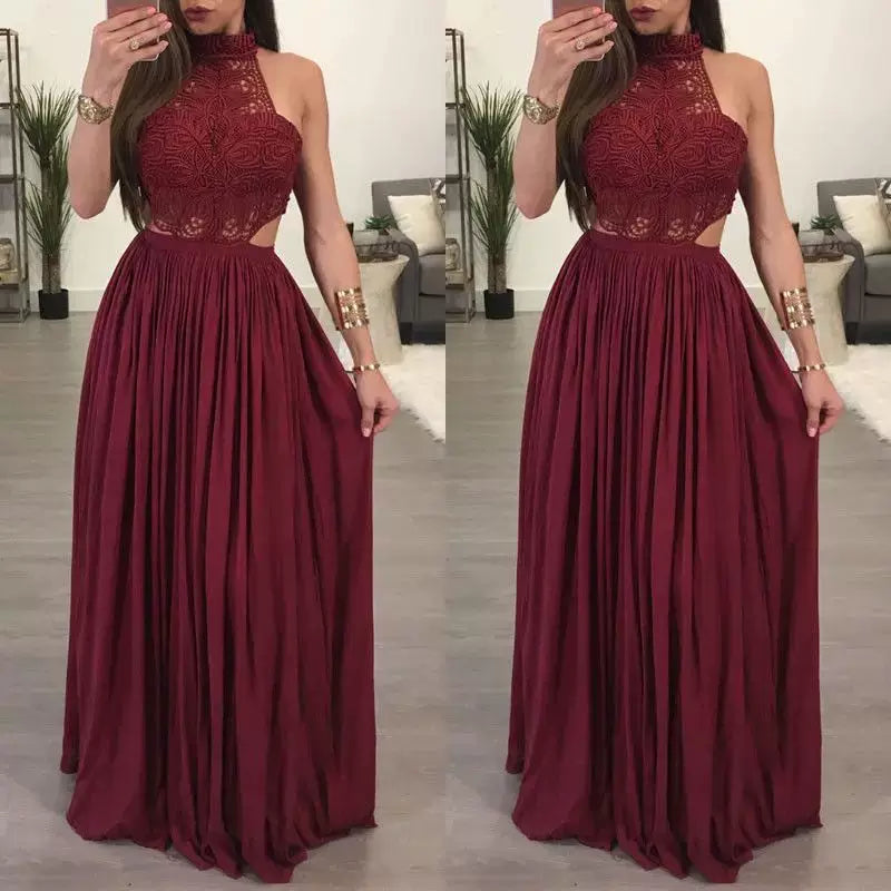 Damen-Abendkleid aus Häkelspitze