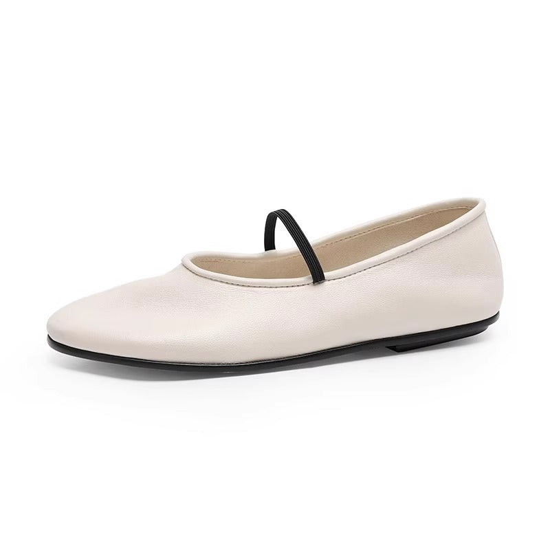Damen feine Ballerinas mit elastischem Fesselband EB