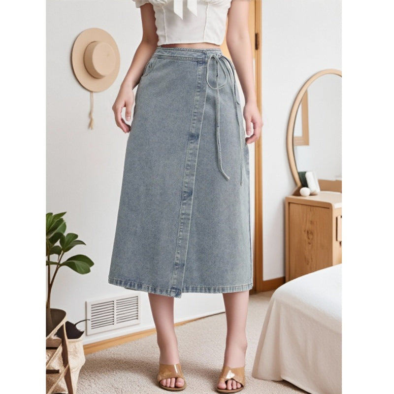 Damen Maxirock mit zeitlosem Wickeldesign und Gürteldetail EB