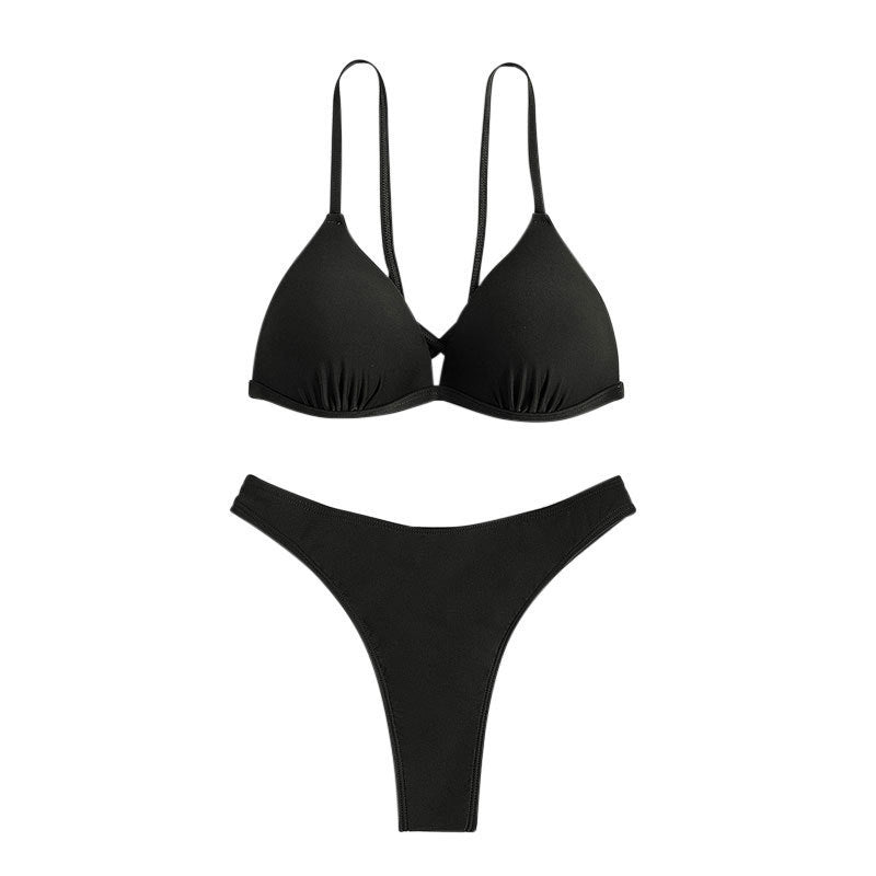 Damen Triangel-Bikinioberteil mit verstellbaren Riemen EB