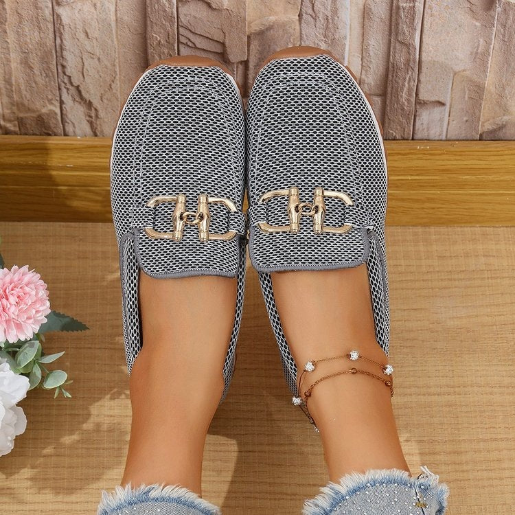Damen Slip-Ons mit elegantem Dekor EB