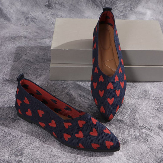 Damen modische Slipper mit Herzmuster EB