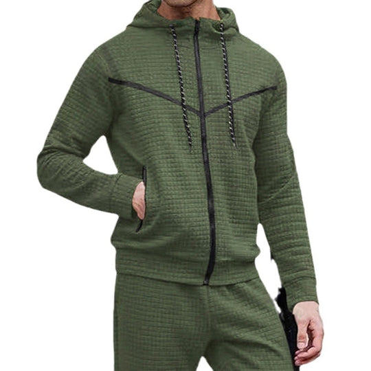 Herren stylische Jacke mit strukturiertem Design und praktischem Reißverschluss EB
