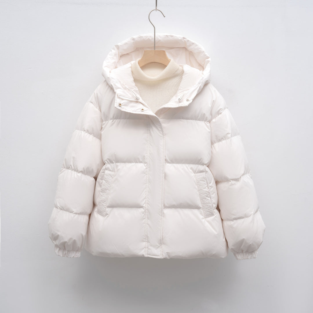 Damen modische Winterjacke mit voluminösen Puffärmeln EB