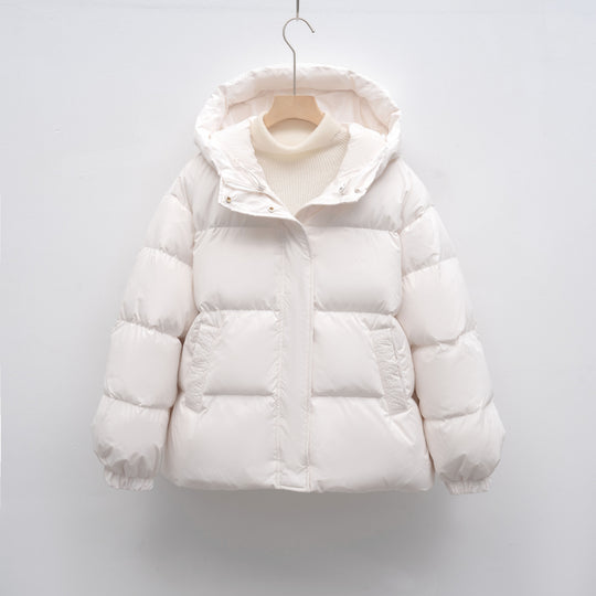 Damen modische Winterjacke mit voluminösen Puffärmeln EB