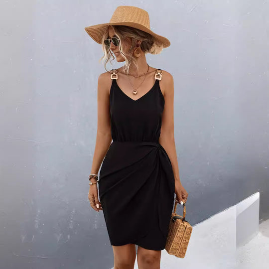 Damen Etuikleid mit tailliertem Schnitt und eleganter Drapierung EB