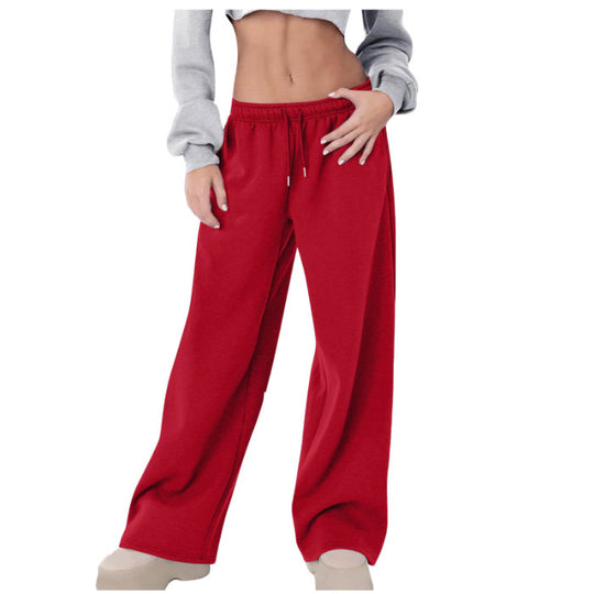Damen nan weite High-Waist Relaxhose mit Kordelzug und verdeckten Seitentaschen EB