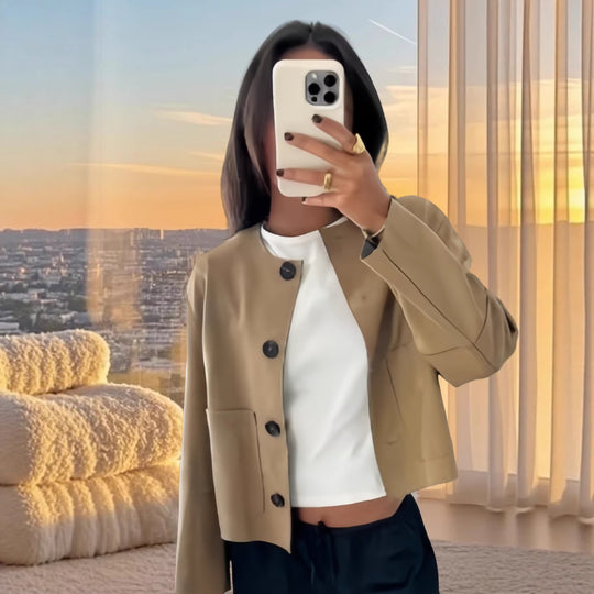 Damen moderne Jacke im minimalistischen Stil EB
