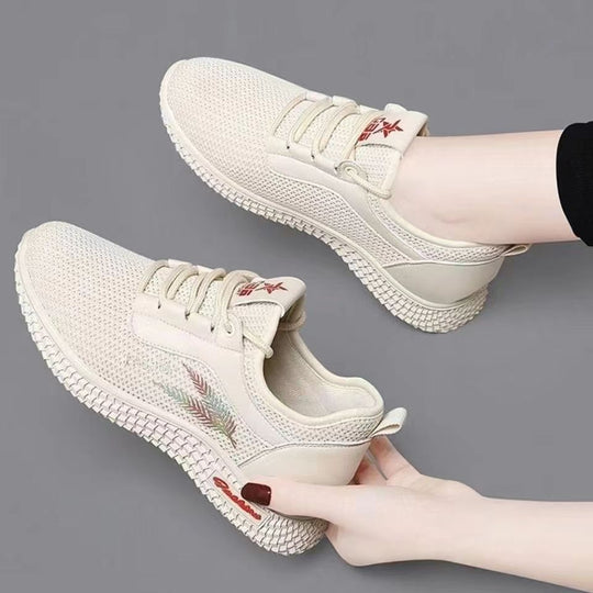 Damen modische Sneaker mit atmungsaktivem Obermaterial und flexiblem Sohlen Design EB