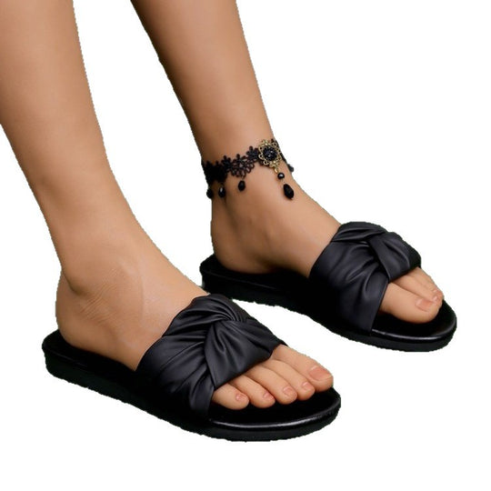 Damen elegante Riemchen-Sandalen mit modischem Knoten-Design EB