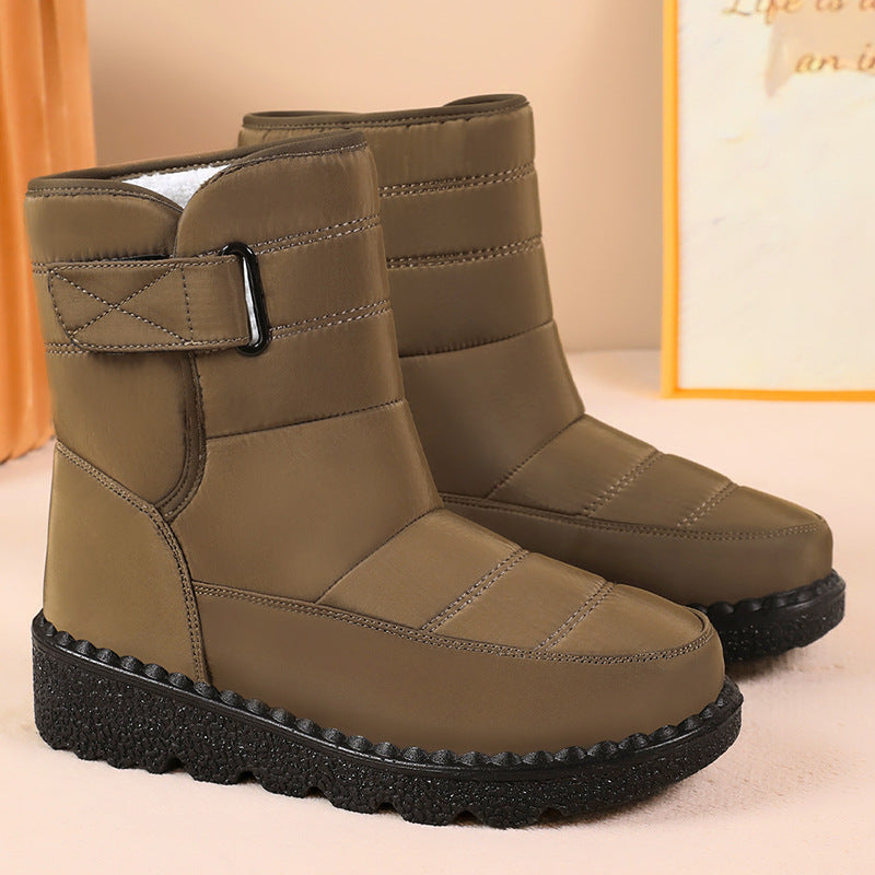 Damen Isolierte Winterstiefel mit praktischem Klettverschluss EB