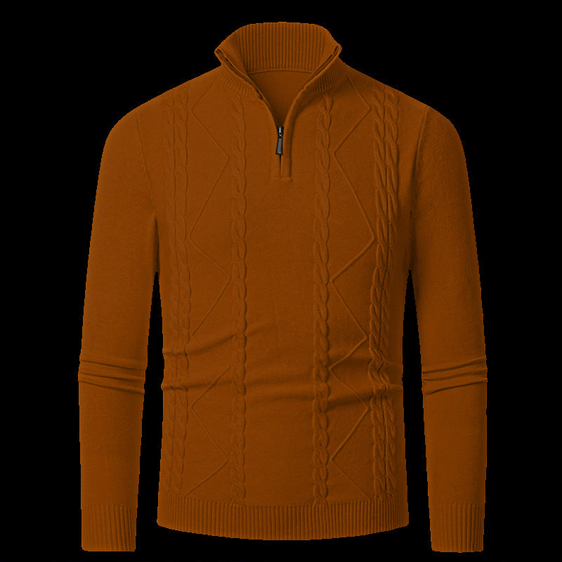 Herren Strickpullover mit modischem Reißverschluss EB
