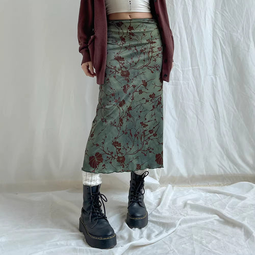Damen Maxirock mit floralem Druck und elegantem Schnitt EB