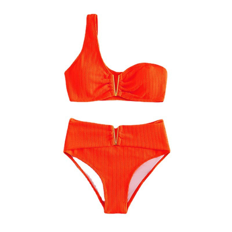 Damen Hochtaillierter Bikini mit innovativen Schnallelementen EB