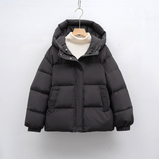 Damen modische Winterjacke mit voluminösen Puffärmeln EB