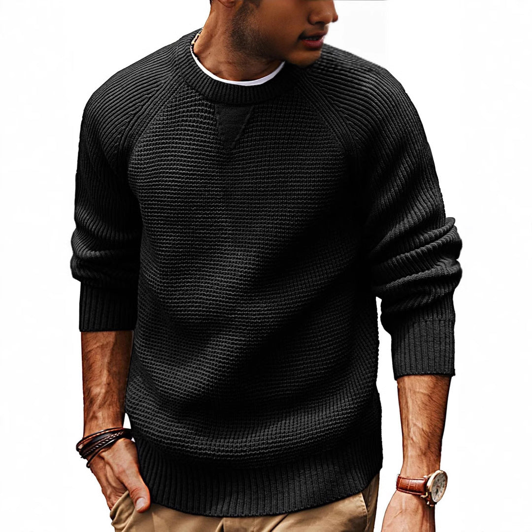Herren strukturiertes Pullover mit lässigem Schnitt EB