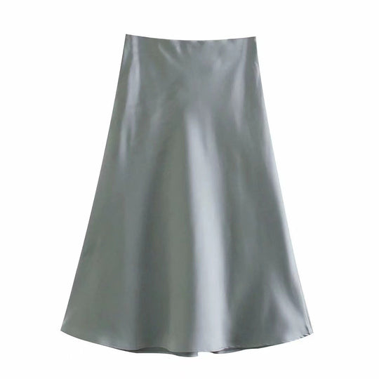 Damen Maxi-Rock aus fließendem Stoff mit elegantem Fall EB