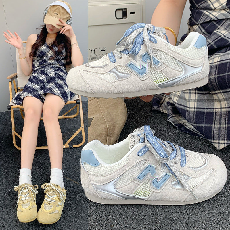 Damen Sportliche Sneakers mit atmungsaktivem Mesh-Obermaterial und rutschfester Sohle EB