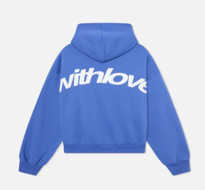 Unisex nan oversized Kapuzenpullover mit großflächigem Rückenprint, Kängurutasche und gerippten Bündchen EB