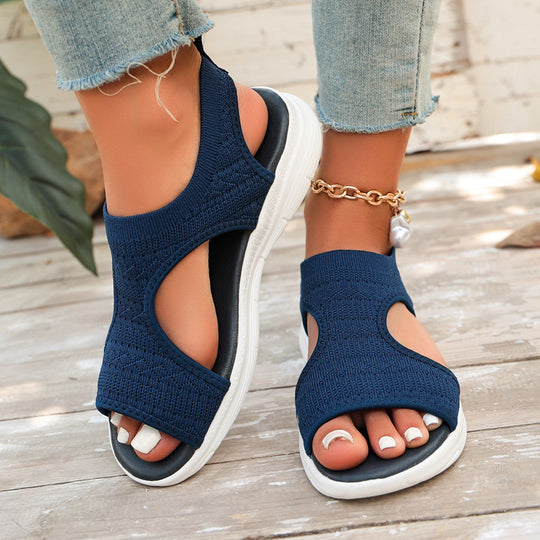Damen Sportliche und luftige Freizeitsandalen mit flexiblem Obermaterial EB