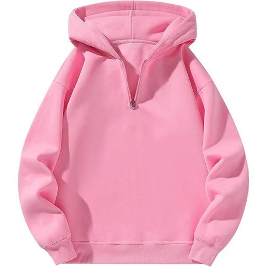 Herren sportlicher Kapuzenpullover mit halbem Reißverschluss EB