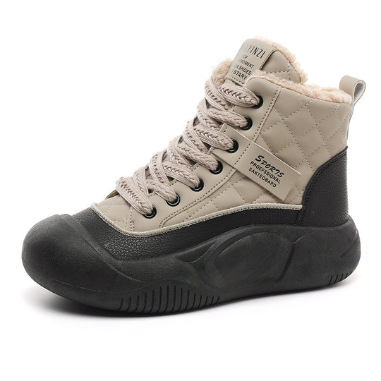 Damen modische Winterboots mit kuscheligem Innenfutter und robuster Sohle EB