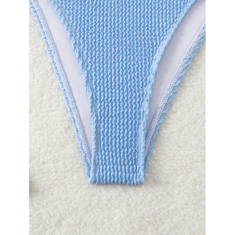 Damen Einseitiger Bikini mit Floralapplikation EB
