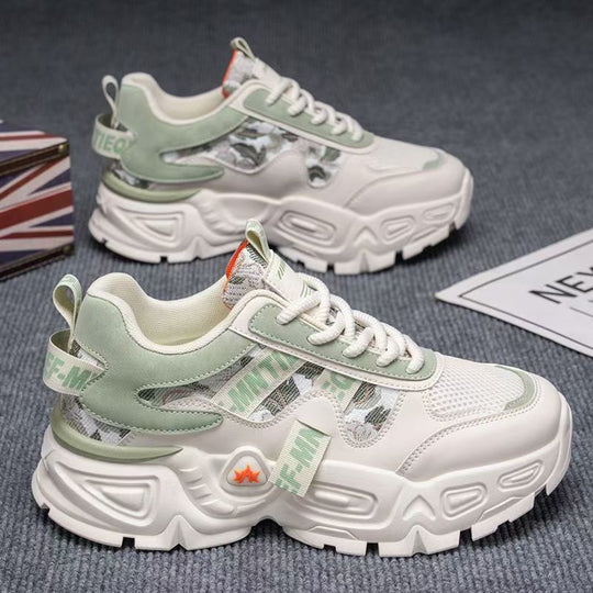 Damen Sportliche Chunky Sneakers mit luftiger Mesh-Oberfläche und innovative Dämpfungstechnologie EB