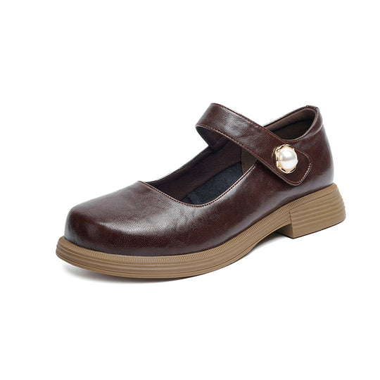 Damen Mary Jane Ballerinas mit dekorativem Riemen und bequemer Sohle EB