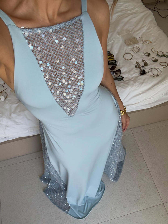 Damen Glitzerndes Abendkleid EB