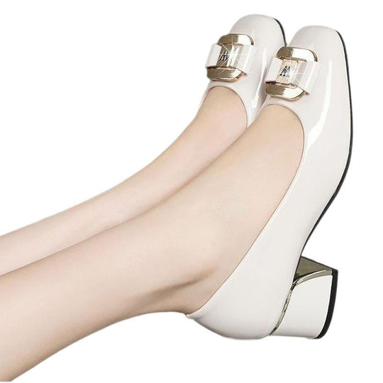 Damen Elegante Pumps mit schickem Akzent und komfortablem Blockabsatz EB