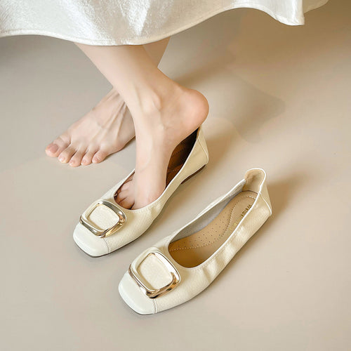 Damen Ballerinas mit eleganter Schnallenakzent EB