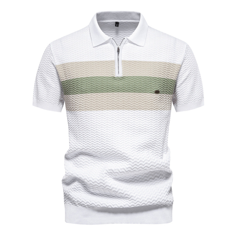 Herren Polo-Shirt mit modernen Strukturmustern EB