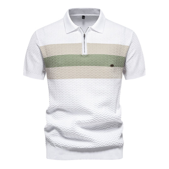 Herren Polo-Shirt mit modernen Strukturmustern EB