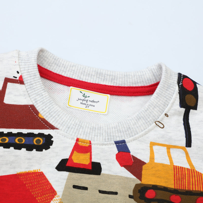 Jungen Sweatshirt mit aufregendem Baustellenmuster EB