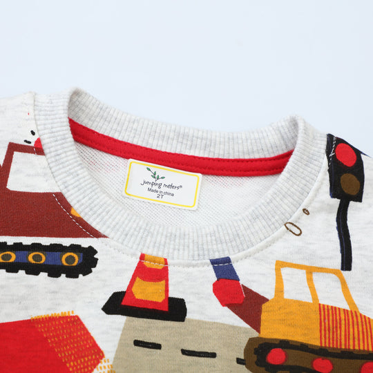 Jungen Sweatshirt mit aufregendem Baustellenmuster EB