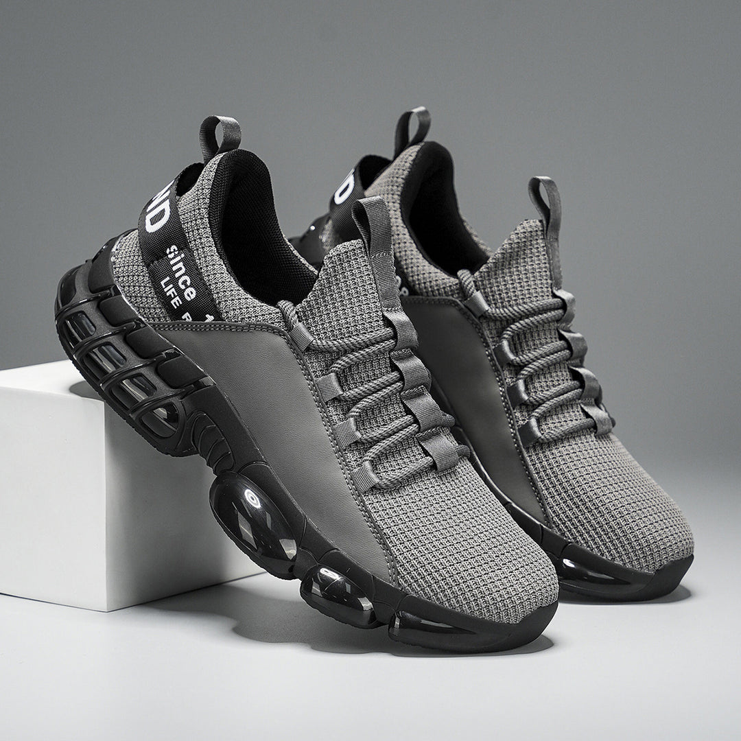Unisex modische Plateausneaker mit luftgepolsterten Dämpfungspods und gestricktem Komfortoberteil EB