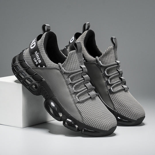 Unisex modische Plateausneaker mit luftgepolsterten Dämpfungspods und gestricktem Komfortoberteil EB