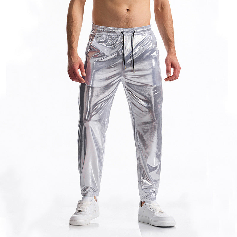 Herren glänzende Sporthose im modernen Schnitt mit elastischem Bund EB