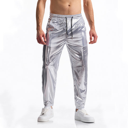 Herren glänzende Sporthose im modernen Schnitt mit elastischem Bund EB