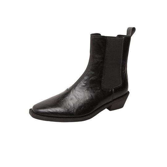 Damen Chelsea Boots mit elastischen Seiteneinsätzen und weicher Lederoberfläche EB