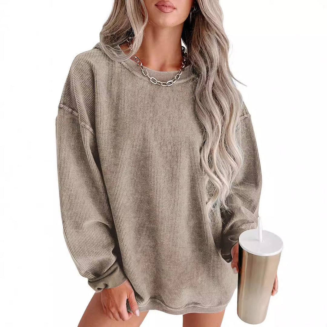 Damen lässiger Strickpullover im Oversized-Schnitt EB