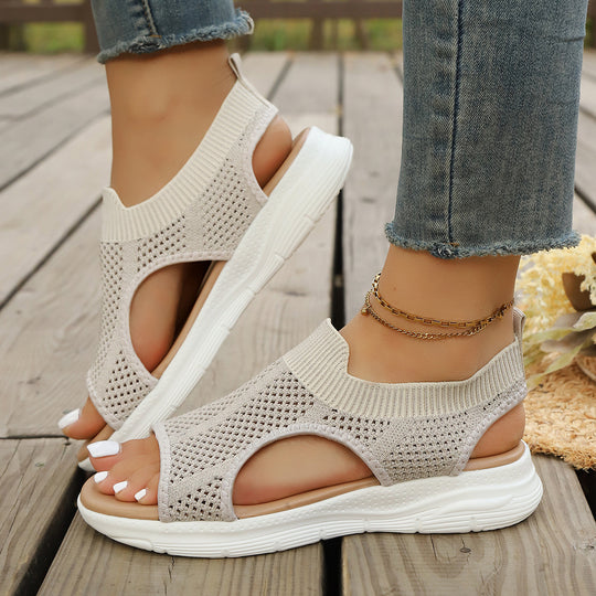 Damen Freizeitsandalen mit atmungsaktivem Obermaterial und rutschfester Sohle EB