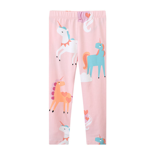 Mädchen Leggings mit bunten Einhorn-Designs EB