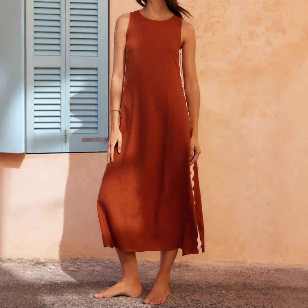 Damen Maxikleid mit elegantem Schnitt und seitlichen Schlitzen EB