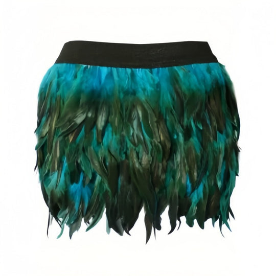 Damen Federrock mit auffälligem Design und elastischem Bund EB