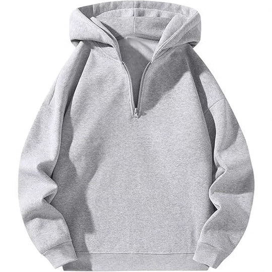 Herren sportlicher Kapuzenpullover mit halbem Reißverschluss EB