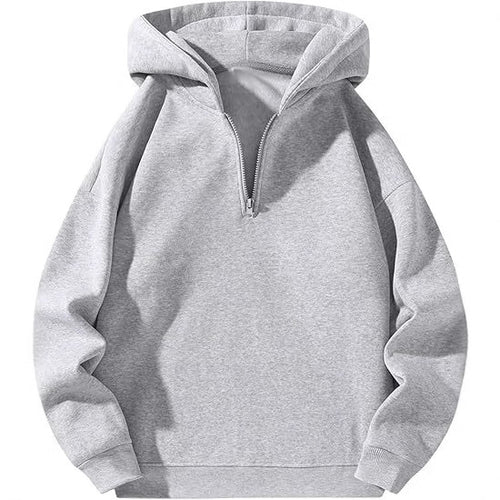 Herren sportlicher Kapuzenpullover mit halbem Reißverschluss EB