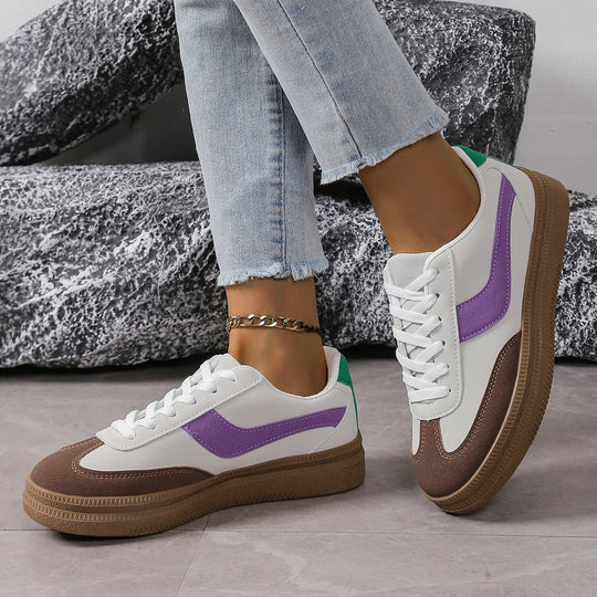 Damen Sportliche Sneaker mit modischem Farbkontrast und rutschfester Sohle EB